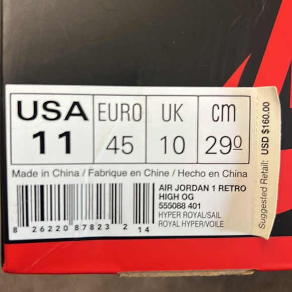 Nike Air Jordan 1 Retro Hyper Royal Custom - Picture 14 of 15